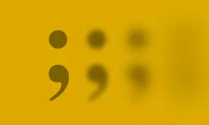 Semikolon betydelse: en tydlig symbol som gradvis blir suddig, likt hur dess användning kan vara.