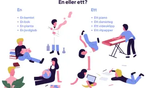 Personer som läser, experimenterar, dansar, spelar piano och ritar. En eller ett?