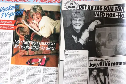 Margareta Söderström, som tävlar i "På spåret", har en hemlig passion för högklackade skor. Hon är lärare och älskar att stå framme vid katedern, men hon gillar också att uppträda. Hon är gift och har en son.