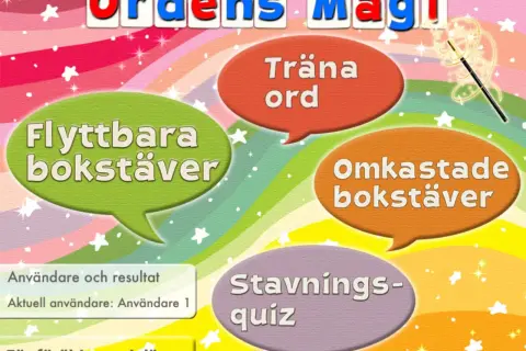 Ordens Magi: en rolig matramsa med flyttbara bokstäver, träna ord, omkastade bokstäver och stavningsquiz.