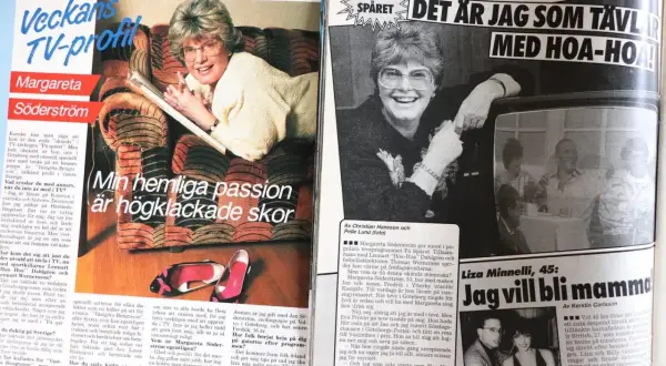 Margareta Söderström, som tävlar i "På spåret", har en hemlig passion för högklackade skor. Hon är lärare och älskar att stå framme vid katedern, men hon gillar också att uppträda. Hon är gift och har en son.