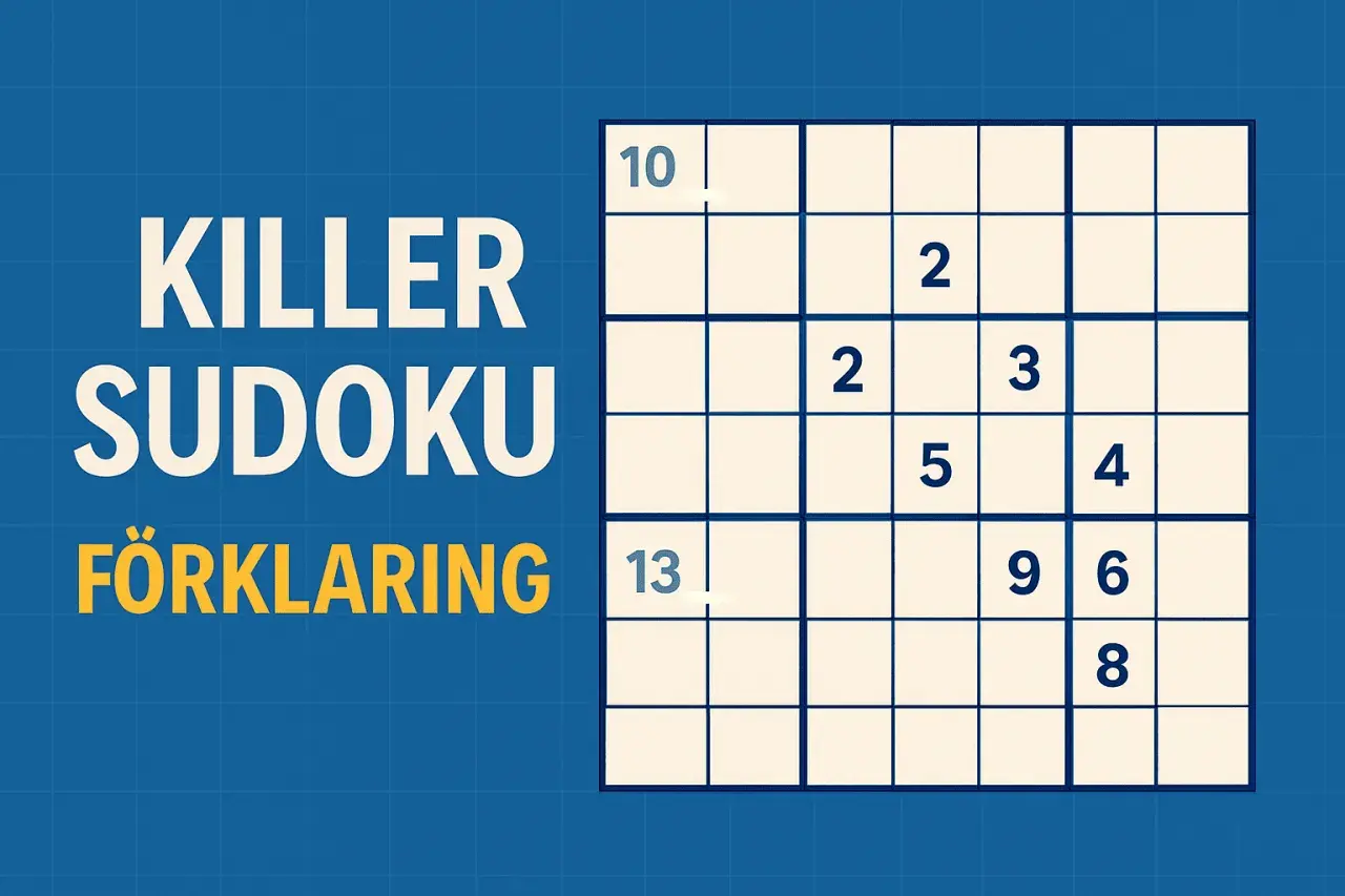 Killer Sudoku-förklaring med en delvis ifylld spelplan. En utmaning för den som söker perfekt form i logik.
