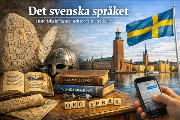 Från runstenar till moderna appar, en resa genom det svenska språket.